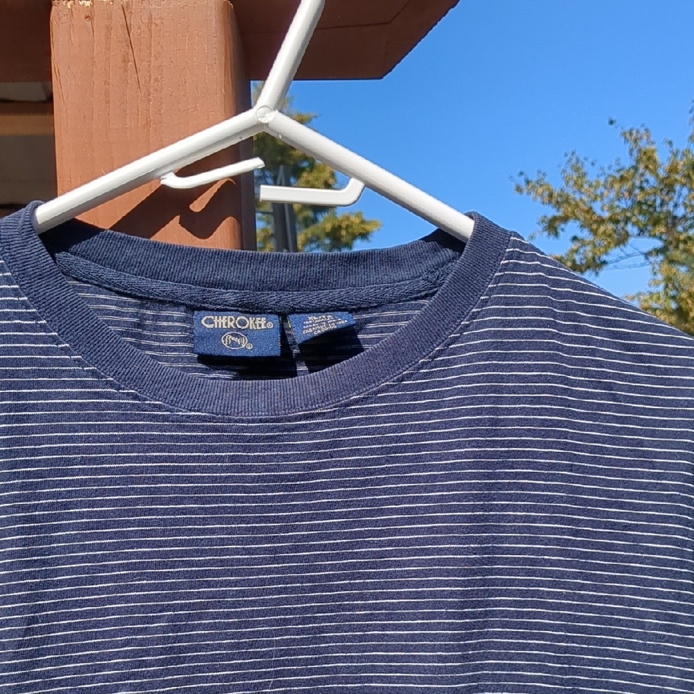 -VINTAGE- Cherokee XL T Shirt Navy And White